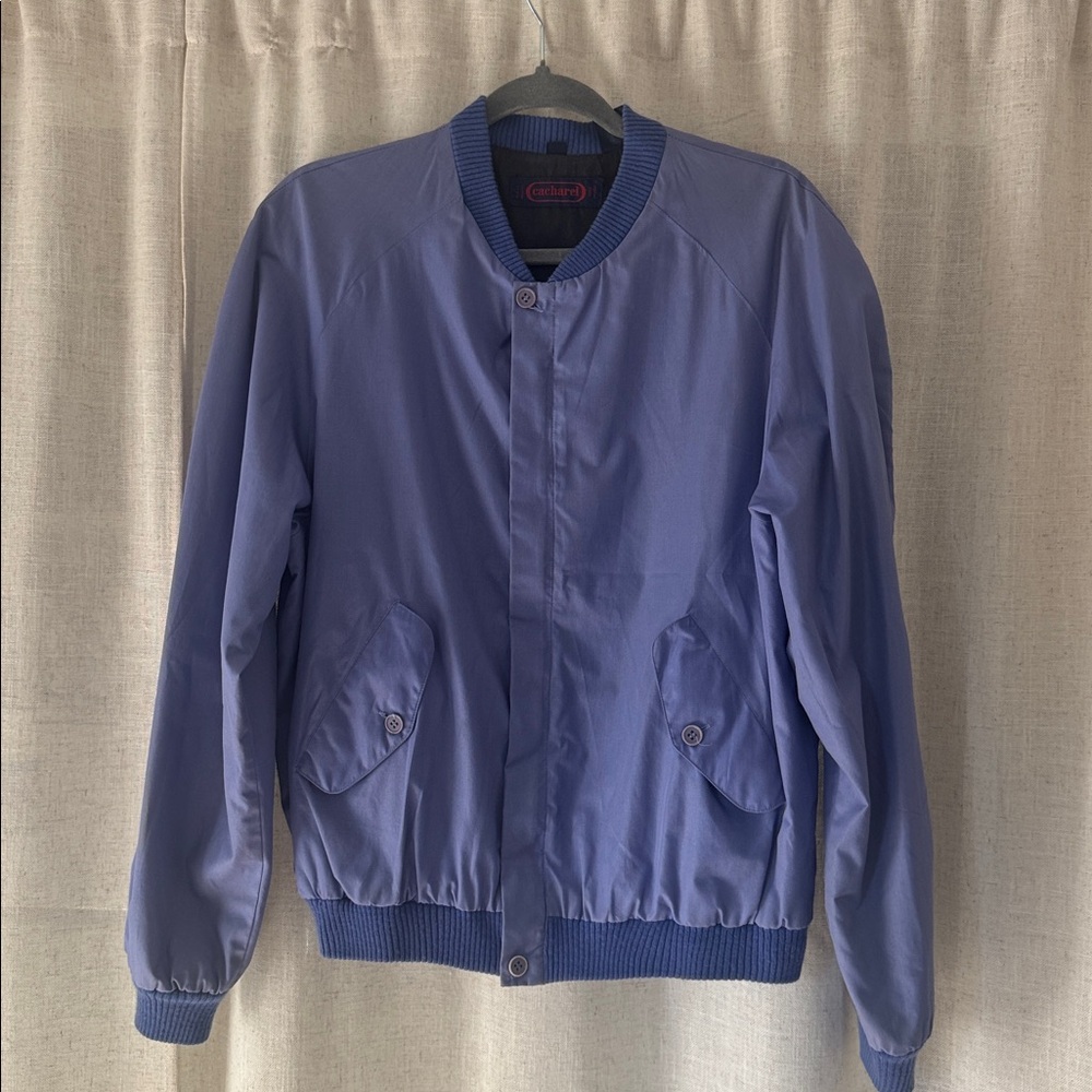 Vintage MINT Designer Cacharel Paris Light Blue Jacket, Made in Hong Kong